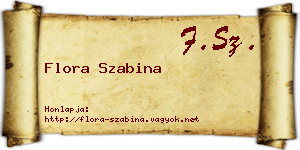 Flora Szabina névjegykártya